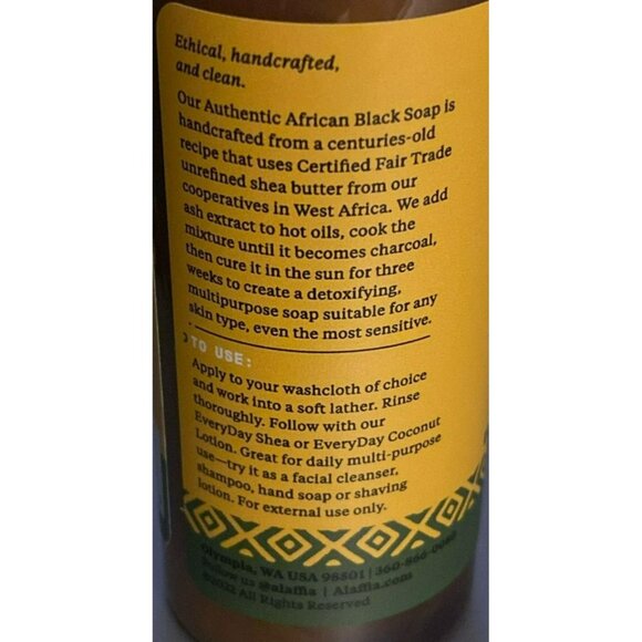 Alaffia African Black Soap Eucalyptus Tea Tree Liquid Soap 2 Oz Travel - Picture 5 of 5